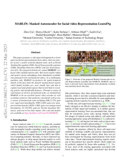 MARLIN: Masked Autoencoder for facial video Representation LearnINg