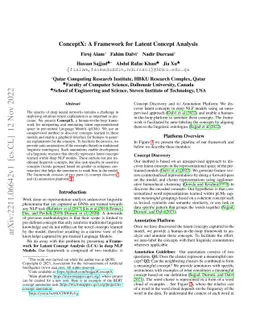 ConceptX: A Framework for Latent Concept Analysis