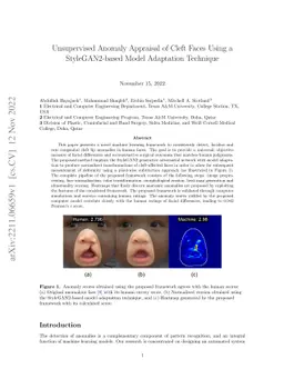 Unsupervised Anomaly Appraisal of Cleft Faces Using a StyleGAN2-based
  Model Adaptation Technique