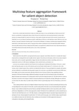 Multistep feature aggregation framework for salient object detection