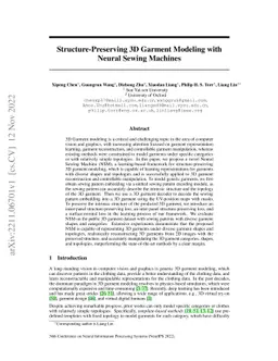 Structure-Preserving 3D Garment Modeling with Neural Sewing Machines