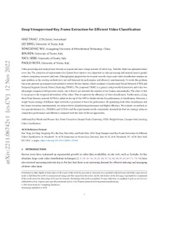 Deep Unsupervised Key Frame Extraction for Efficient Video
  Classification