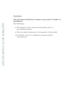 The generalised distribution semantics and projective families of
  distributions