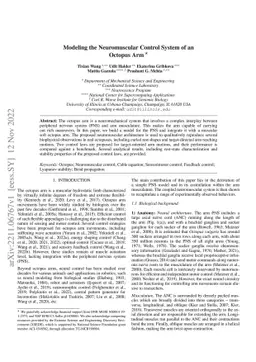 Modeling the Neuromuscular Control System of an Octopus Arm