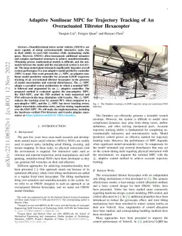 Adaptive Nonlinear MPC for Trajectory Tracking of An Overactuated
  Tiltrotor Hexacopter