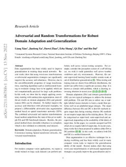 Adversarial and Random Transformations for Robust Domain Adaptation and
  Generalization