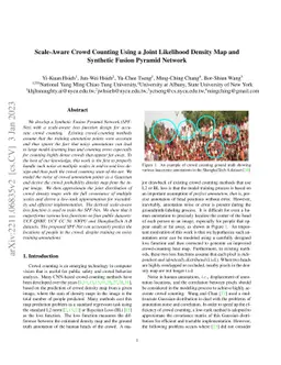 Scale-Aware Crowd Counting Using a Joint Likelihood Density Map and
  Synthetic Fusion Pyramid Network