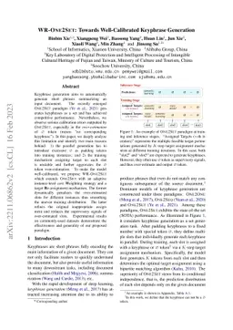WR-ONE2SET: Towards Well-Calibrated Keyphrase Generation