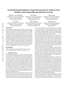 Generalizing distribution of partial rewards for multi-armed bandits
  with temporally-partitioned rewards