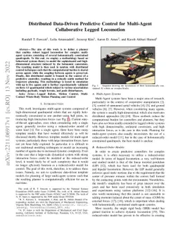 Distributed Data-Driven Predictive Control for Multi-Agent Collaborative
  Legged Locomotion