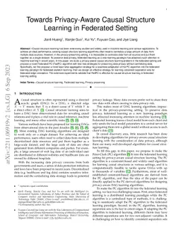 Towards Privacy-Aware Causal Structure Learning in Federated Setting