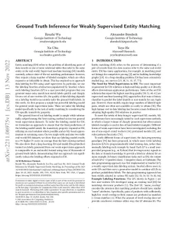 Ground Truth Inference for Weakly Supervised Entity Matching