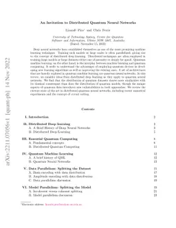 An Invitation to Distributed Quantum Neural Networks