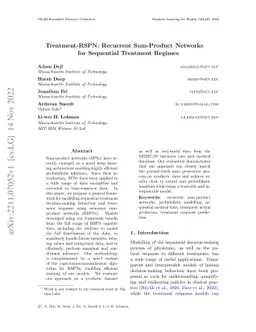 Treatment-RSPN: Recurrent Sum-Product Networks for Sequential Treatment
  Regimes