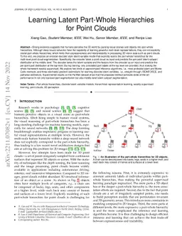 Learning Latent Part-Whole Hierarchies for Point Clouds