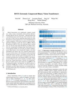 BiViT: Extremely Compressed Binary Vision Transformer