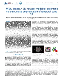 WSC-Trans: A 3D network model for automatic multi-structural
  segmentation of temporal bone CT