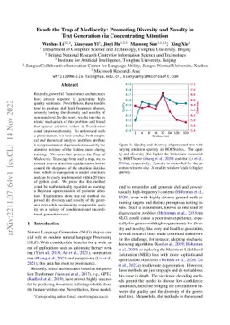 Evade the Trap of Mediocrity: Promoting Diversity and Novelty in Text
  Generation via Concentrating Attention