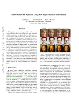Controllable GAN Synthesis Using Non-Rigid Structure-from-Motion