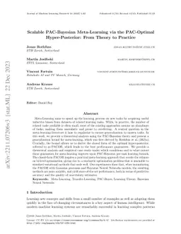Scalable PAC-Bayesian Meta-Learning via the PAC-Optimal Hyper-Posterior:
  From Theory to Practice