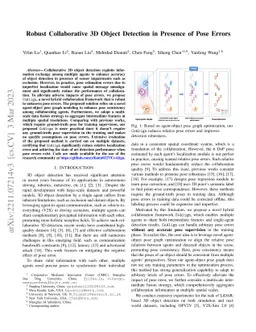 Robust Collaborative 3D Object Detection in Presence of Pose Errors