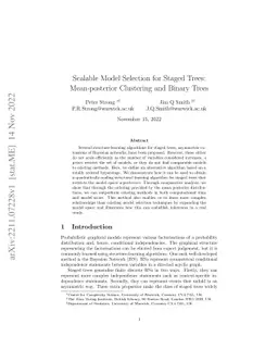 Scalable Model Selection for Staged Trees: Mean-posterior Clustering and
  Binary Trees