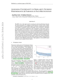 Assessing Uncertainty in Similarity Scoring: Performance & Fairness in
  Face Recognition