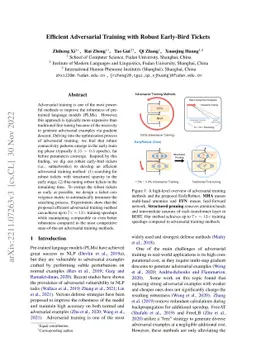 Efficient Adversarial Training with Robust Early-Bird Tickets