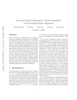 Zero-shot Image Captioning by Anchor-augmented Vision-Language Space
  Alignment