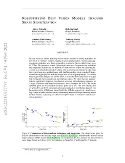 Robustifying Deep Vision Models Through Shape Sensitization