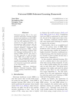 Universal EHR Federated Learning Framework