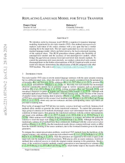 Replacing Language Model for Style Transfer