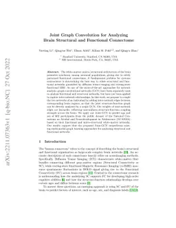 Joint Graph Convolution for Analyzing Brain Structural and Functional
  Connectome