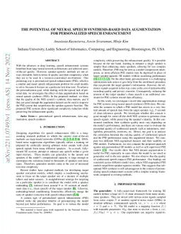 The Potential of Neural Speech Synthesis-based Data Augmentation for
  Personalized Speech Enhancement