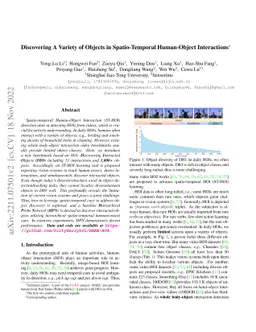 Discovering A Variety of Objects in Spatio-Temporal Human-Object
  Interactions