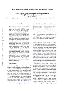 CST5: Data Augmentation for Code-Switched Semantic Parsing