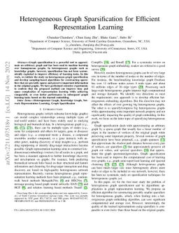 Heterogeneous Graph Sparsification for Efficient Representation Learning
