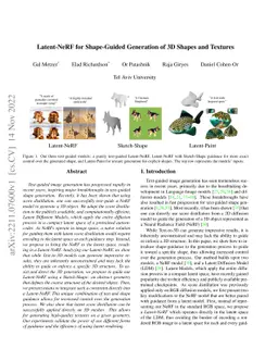 Latent-NeRF for Shape-Guided Generation of 3D Shapes and Textures