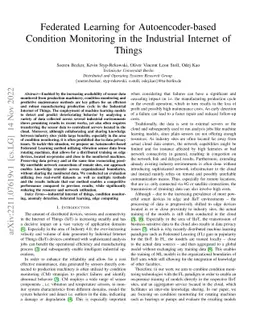 Federated Learning for Autoencoder-based Condition Monitoring in the
  Industrial Internet of Things