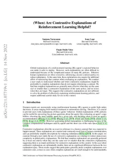 (When) Are Contrastive Explanations of Reinforcement Learning Helpful?