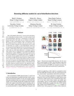 Denoising diffusion models for out-of-distribution detection