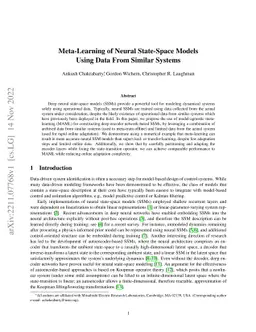 Meta-Learning of Neural State-Space Models Using Data From Similar
  Systems
