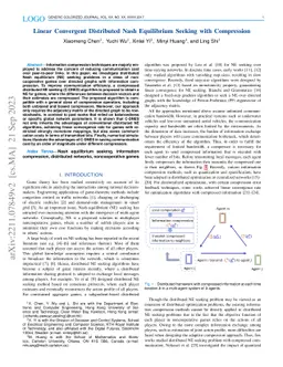 Linear Convergent Distributed Nash Equilibrium Seeking with Compression