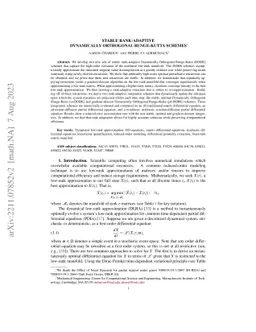 Stable rank-adaptive Dynamically Orthogonal Runge-Kutta schemes