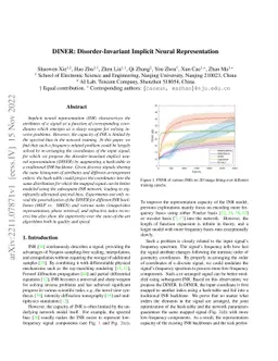 DINER: Disorder-Invariant Implicit Neural Representation