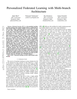 Personalized Federated Learning with Multi-branch Architecture
