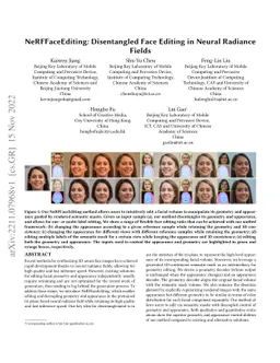NeRFFaceEditing: Disentangled Face Editing in Neural Radiance Fields