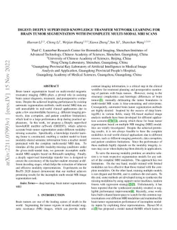 DIGEST: Deeply supervIsed knowledGE tranSfer neTwork learning for brain
  tumor segmentation with incomplete multi-modal MRI scans