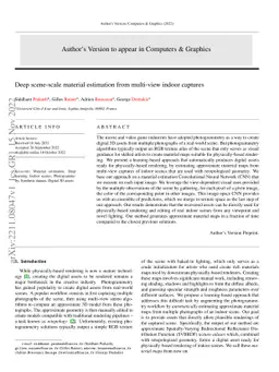 Deep scene-scale material estimation from multi-view indoor captures