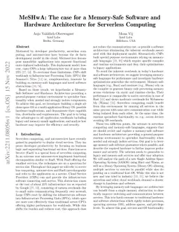 MeSHwA: The case for a Memory-Safe Software and Hardware Architecture
  for Serverless Computing